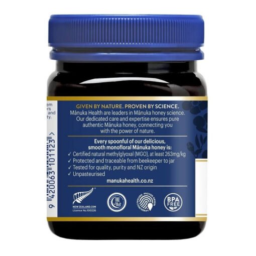 ⁦Manuka Health Honey (MGO 263+) (UMF 10+) 250g⁩ - الصورة ⁦2⁩