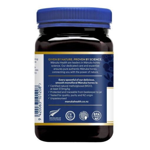 ⁦Manuka Health Honey (MGO 573+) (UMF 16+) 500g⁩ - الصورة ⁦2⁩