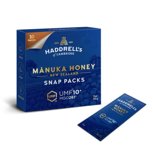 Haddrell's (UMF 10+) Manuka Honey Snap Packs 10 x 8g